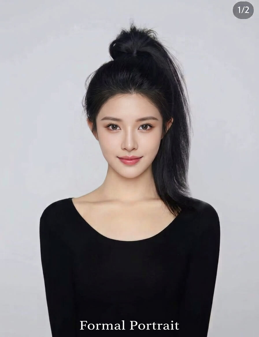 A portrait photo on a plain background, before the cutout